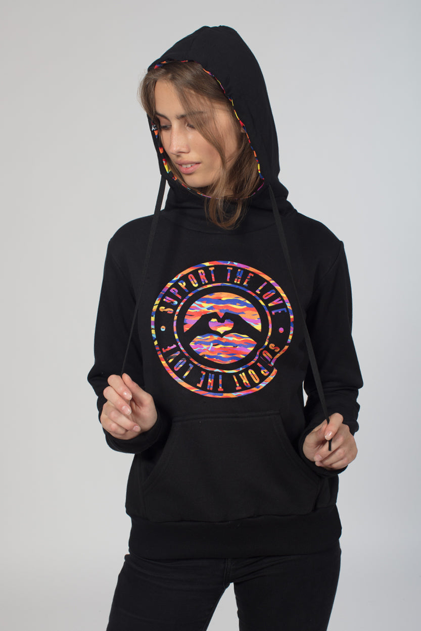 Artistic Hoodie Stamped Logo Tribe image 1