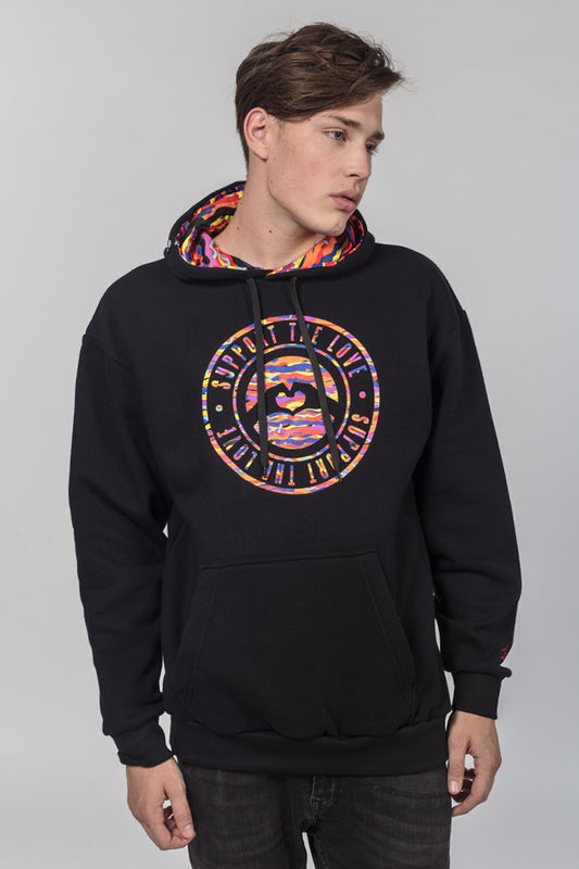 Artistic Hoodie Stamped Logo Tribe image 0