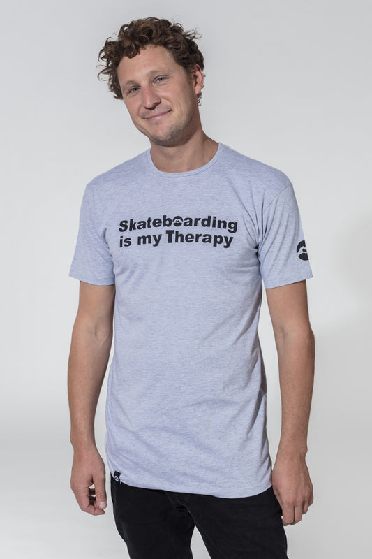Therapy Series T-Shirt Skateboarding is my Therapy Melange image 0