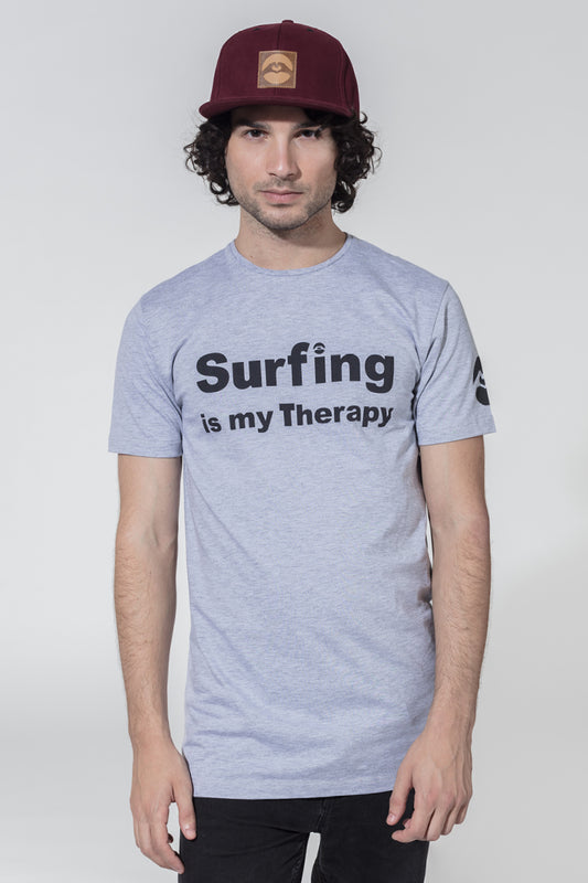 Therapy Series T-Shirt Surfing is my Therapy Melange image 0