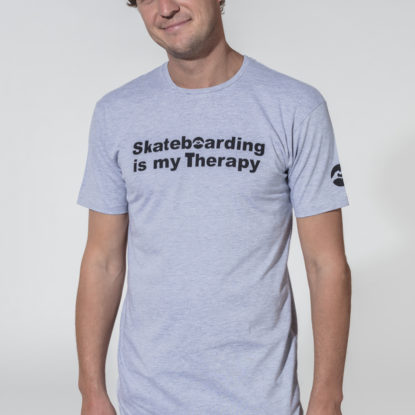 Men Therapy Series T-Shirt Skateboarding is my Therapy Melange