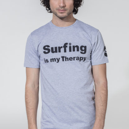 Men Therapy Series T-Shirt Surfing is my Therapy Melange