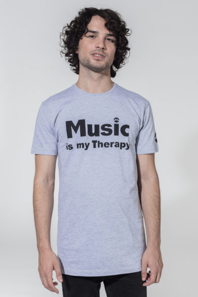 Men Therapy Series T-Shirt Music is my Therapy Melange