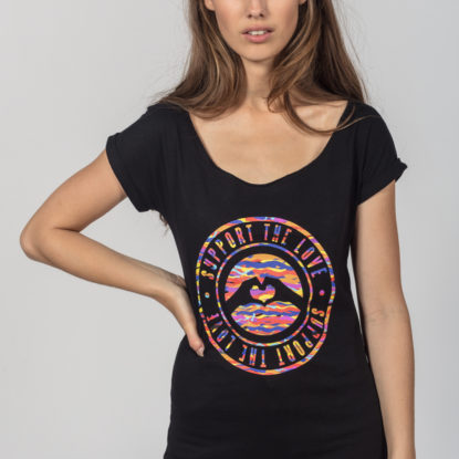 Women Artistic T-Shirt Stamped Logo Tribe